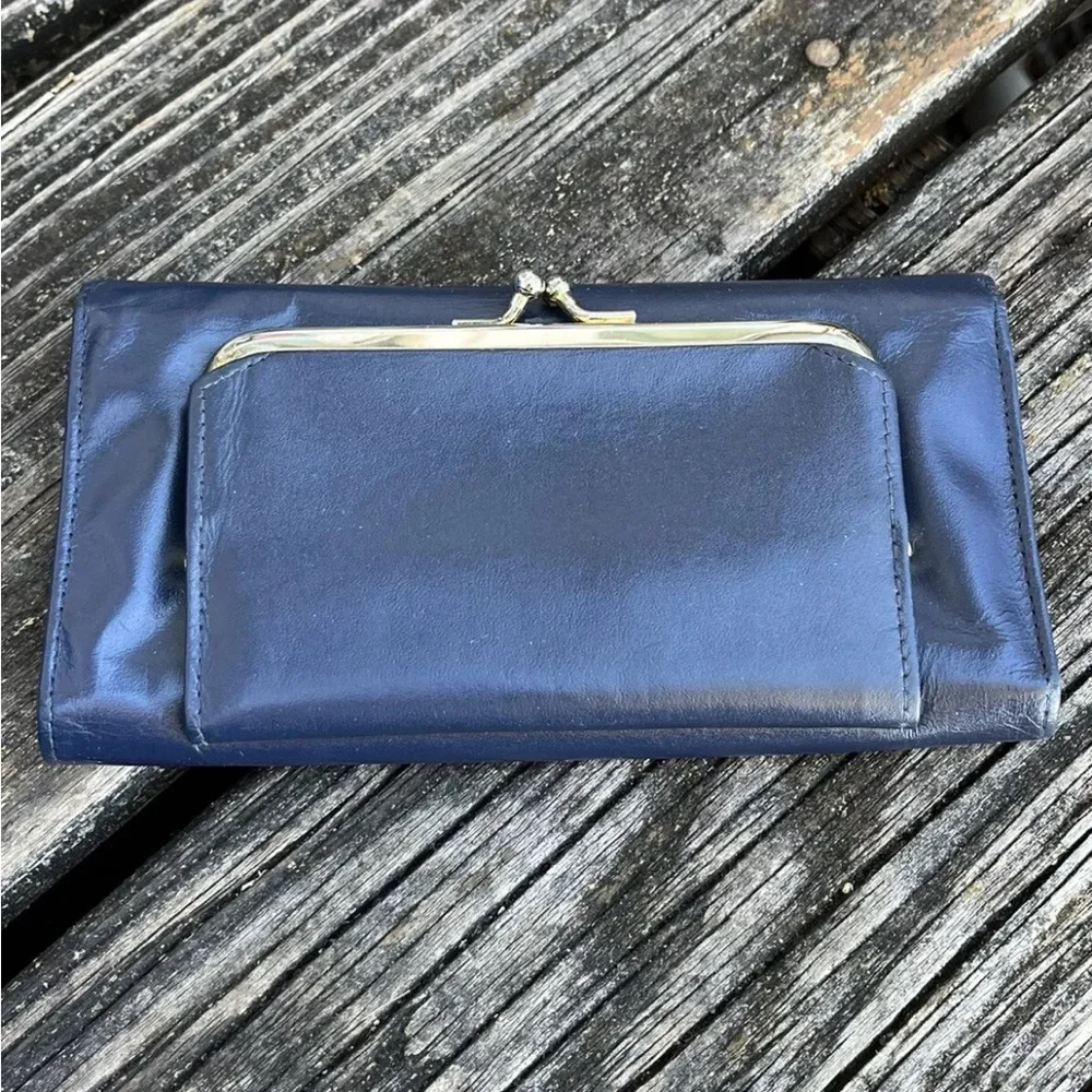 Lady Buxton Leather Wallet Navy Coin Purse Credit Card Holder Vintage 70s 80s